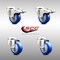 Service Caster 3 Inch 316SS Blue Polyurethane Swivel Bolt Hole Caster Set with 2 Lock Brake SCC-SS316BHTTL20S314-PPUB-BLUE-2-S-2 - alternate 4